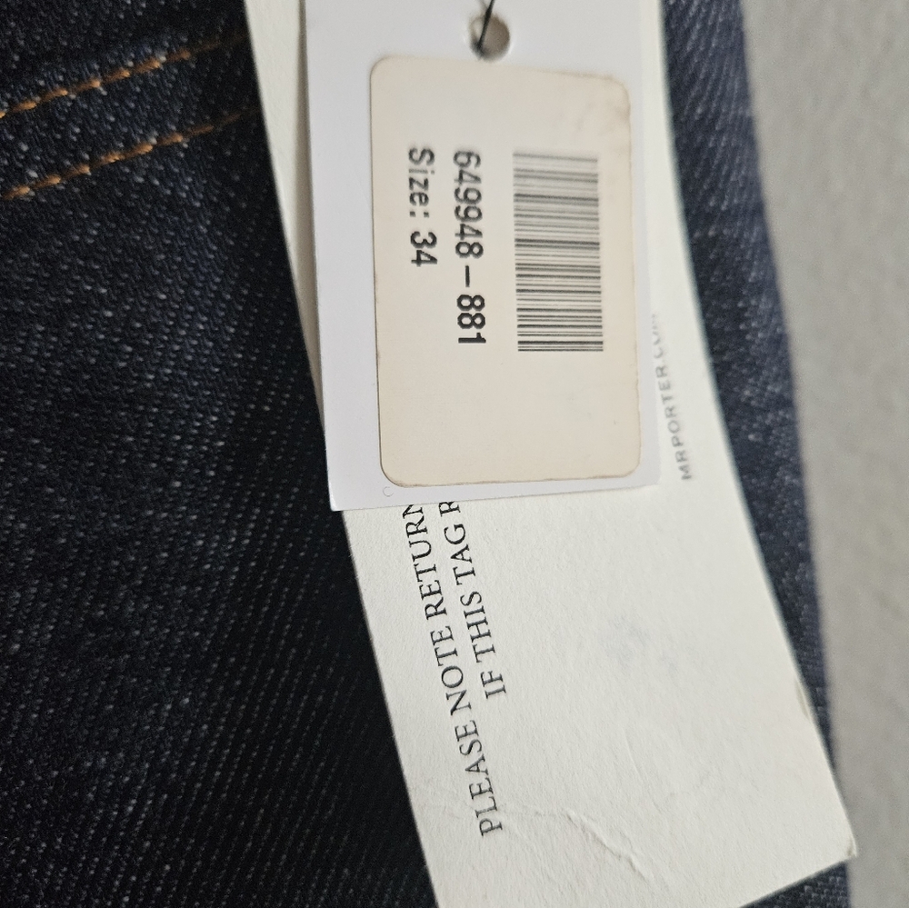 NWT Men's A.P.C. jeans size 34 waist button fly - Picture 4 of 6
